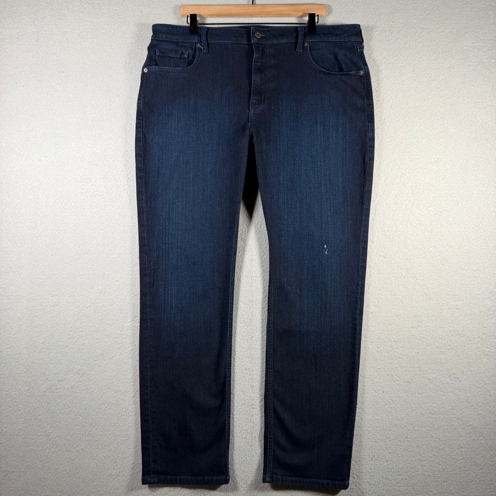 True Classic Mens Comfort Jeans Dark Wash Indigo Stretch Pants 38x32 186-492